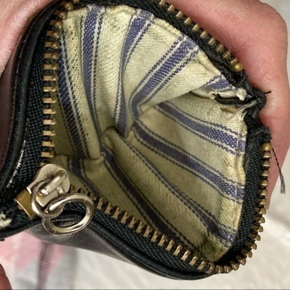 Vintage black leather wallet